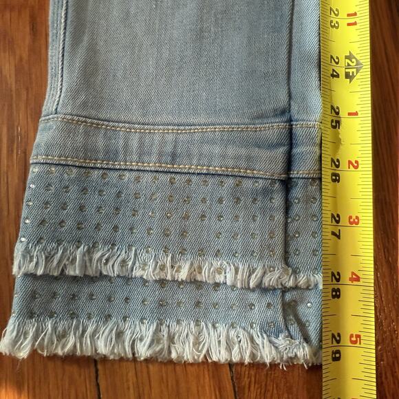 Pit Bull Jeans Distressed Rhinestone Embellished Light Wash REF#25027 30x29 - Picture 6 of 14
